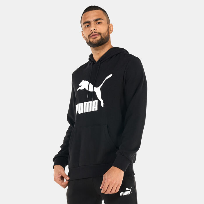 PUMA Men's Classics Logo Hoodie Black PUMA Men's Classics Logo Hoodie Black image number 0