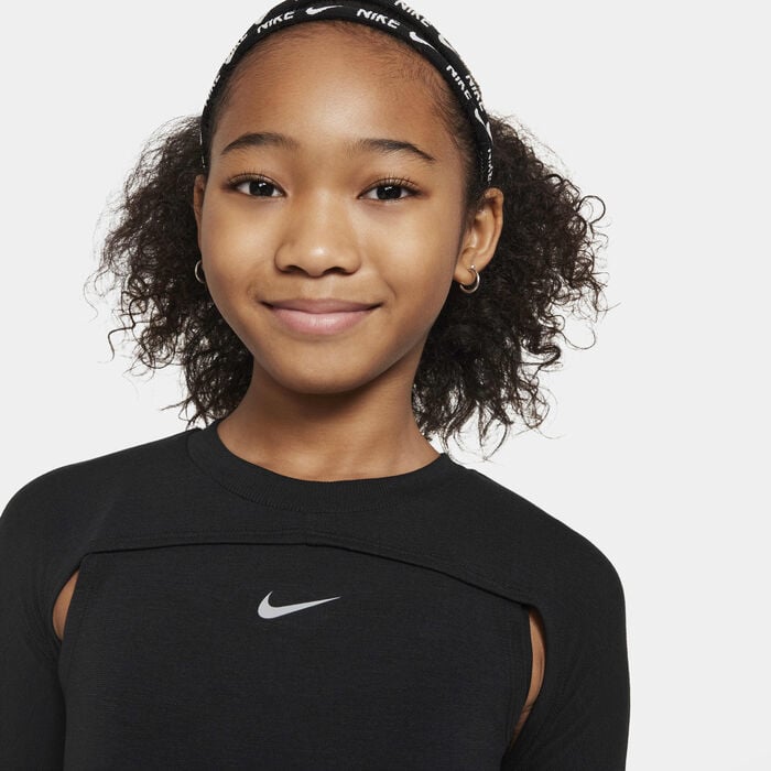 Nike Girls' Dri-FIT Long-Sleeve Top Black Nike Girls' Dri-FIT Long-Sleeve Top Black image number 2