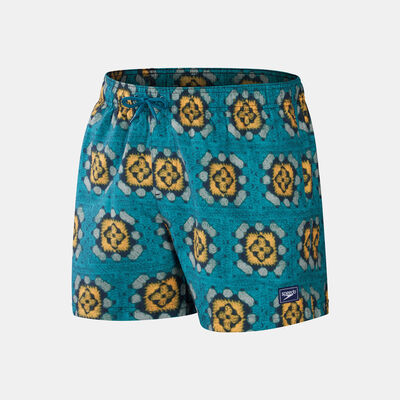 Speedo Men's Digital Printed Leisure 14-Inch Swimming Shorts Green