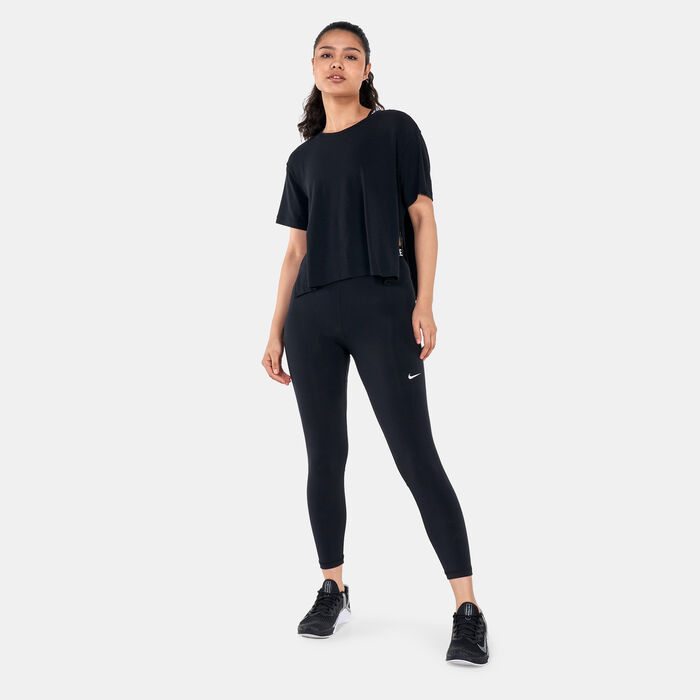 Nike Women's Yoga Dri-FIT Training Top Black Nike Women's Yoga Dri-FIT Training Top Black image number 2