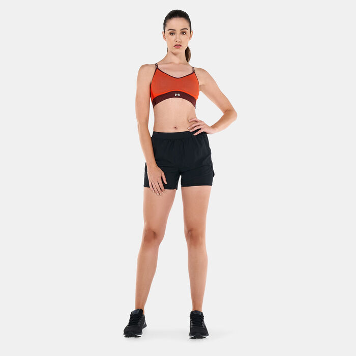 Under Armour Women's Infinity Low Sports Bra Red Under Armour Women's Infinity Low Sports Bra Red image number 2