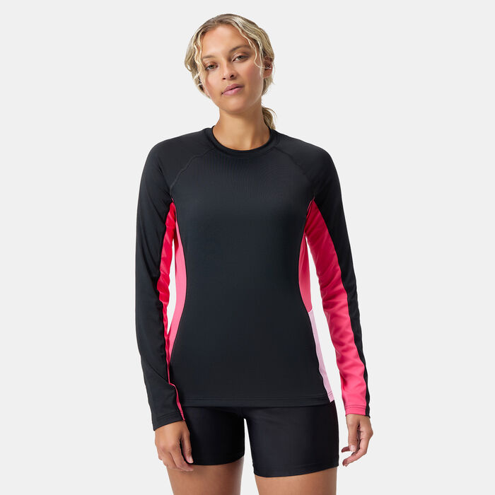 Speedo Women's Long Sleeve Swimming Top Black Speedo Women's Long Sleeve Swimming Top Black image number 0