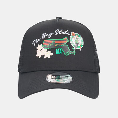 New Era Men's NBA Boston Celtics Logo Trucker Cap Black
