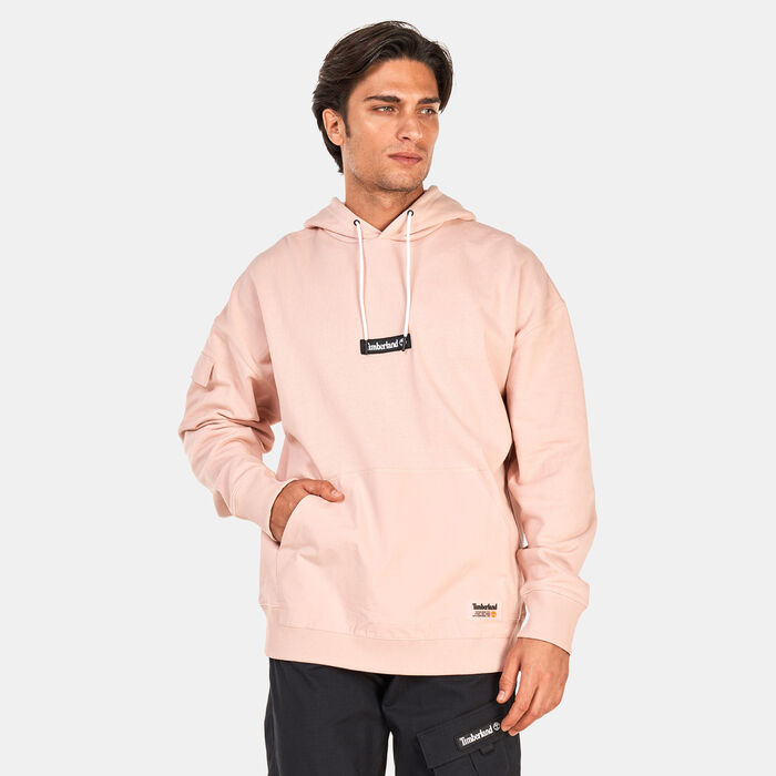 Timberland Men's Progressive Utility Mixed Media Hoodie Pink Timberland Men's Progressive Utility Mixed Media Hoodie Pink image number 0