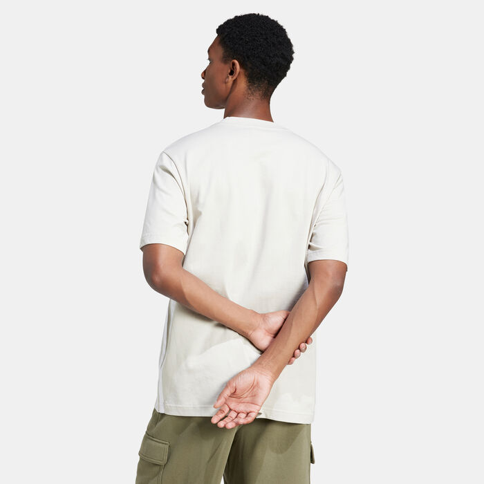 adidas Men's Essentials 3-Stripes T-Shirt Beige adidas Men's Essentials 3-Stripes T-Shirt Beige image number 1