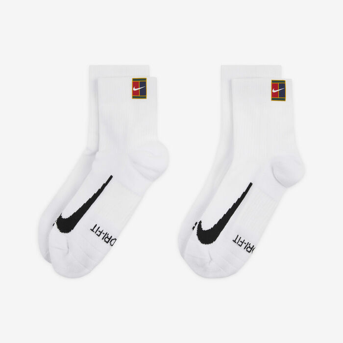 Nike Multiplier Max Tennis Ankle Socks (2 Pairs) White image number 1