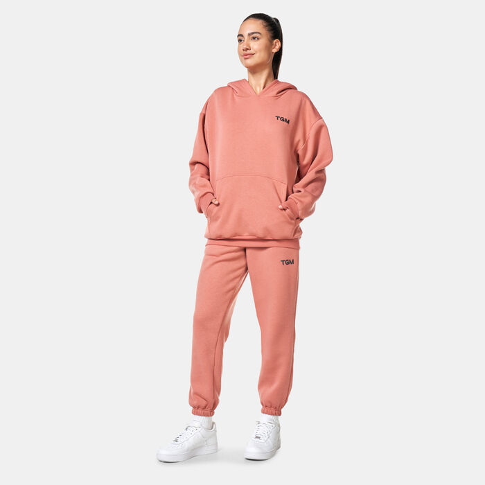 The Giving Movement Lounge Logo Print Hoodie Pink image number 2