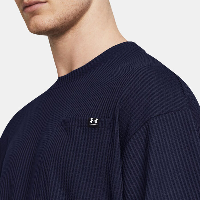 Under Armour Men's Rival Waffle T-Shirt Blue Under Armour Men's Rival Waffle T-Shirt Blue image number 2
