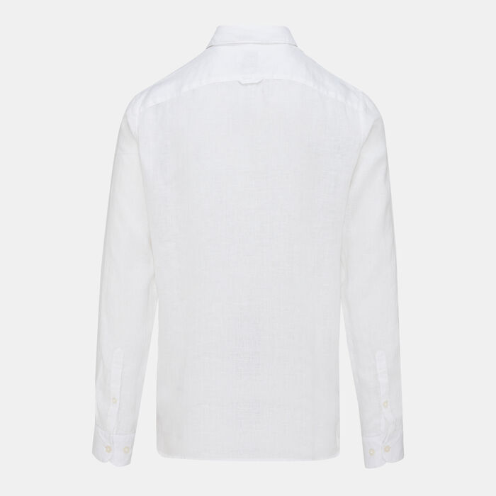 Timberland Men's Mill Brook Linen Shirt White Timberland Men's Mill Brook Linen Shirt White image number 1