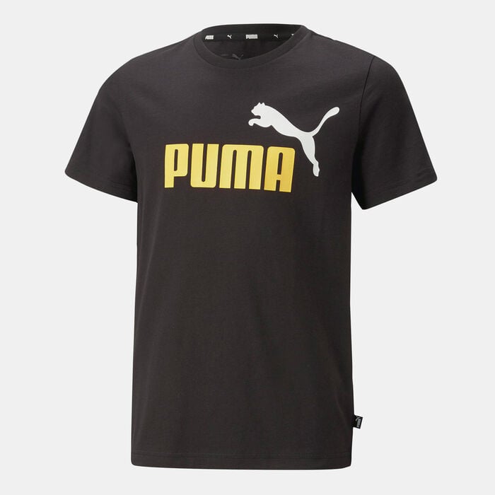 PUMA Kids' Essentials+ Two Tone Logo T-Shirt Black PUMA Kids' Essentials+ Two Tone Logo T-Shirt Black image number 0