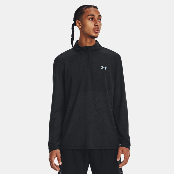 Under Armour Men's Seamless Stride ¼ Zip Running Top Black Under Armour Men's Seamless Stride ¼ Zip Running Top Black image number 0