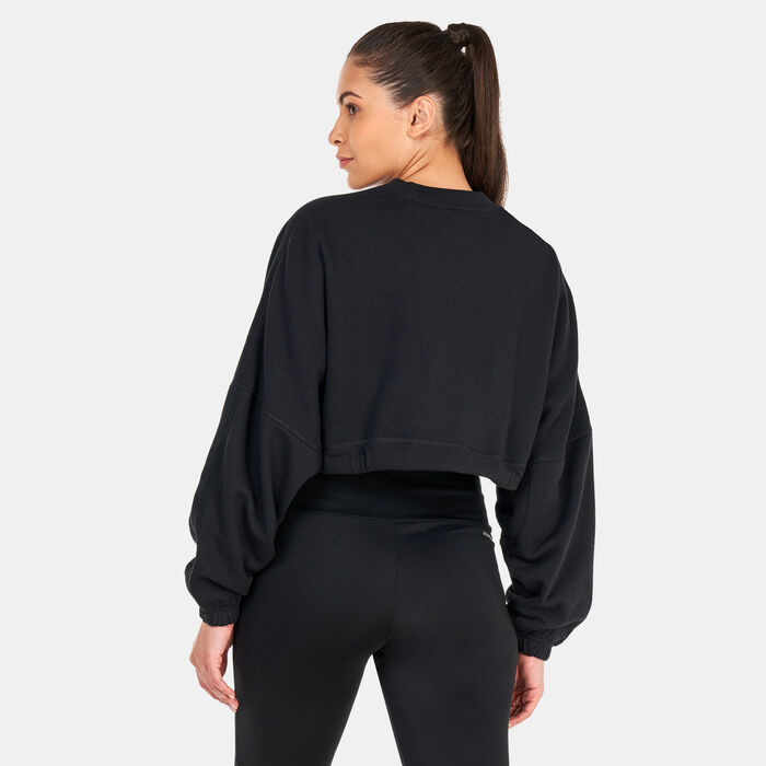 adidas Women's Dance Crop Sweatshirt Black image number 1