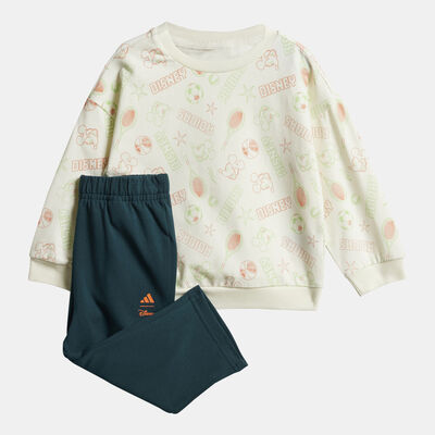 adidas Kids' Disney Mickey Mouse Top And Joggers Set White adidas Kids' Disney Mickey Mouse Top And Joggers Set White