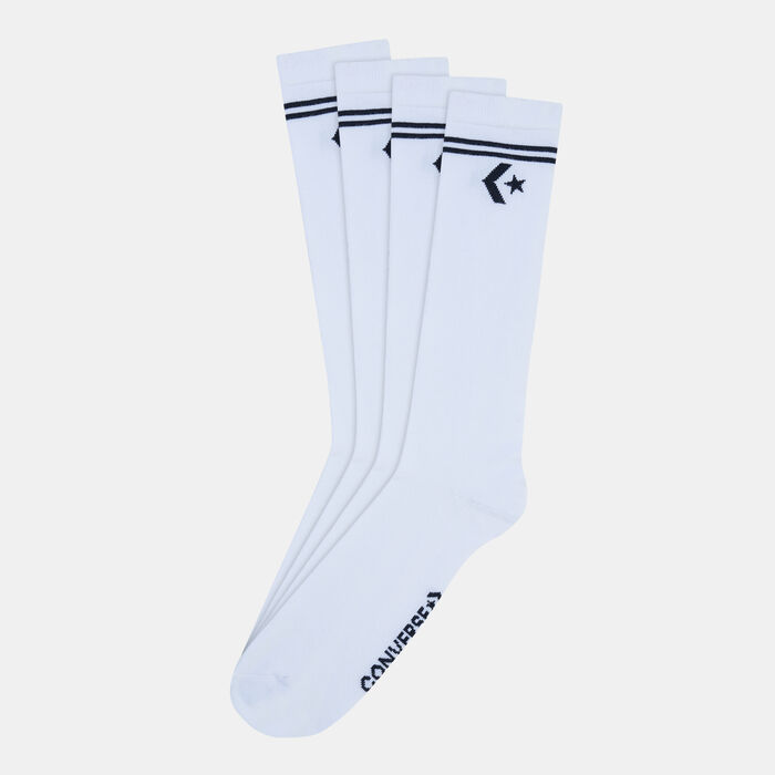 Converse Star Chevron Double Stripe Crew Socks (2 Pack) White Converse Star Chevron Double Stripe Crew Socks (2 Pack) White image number 0