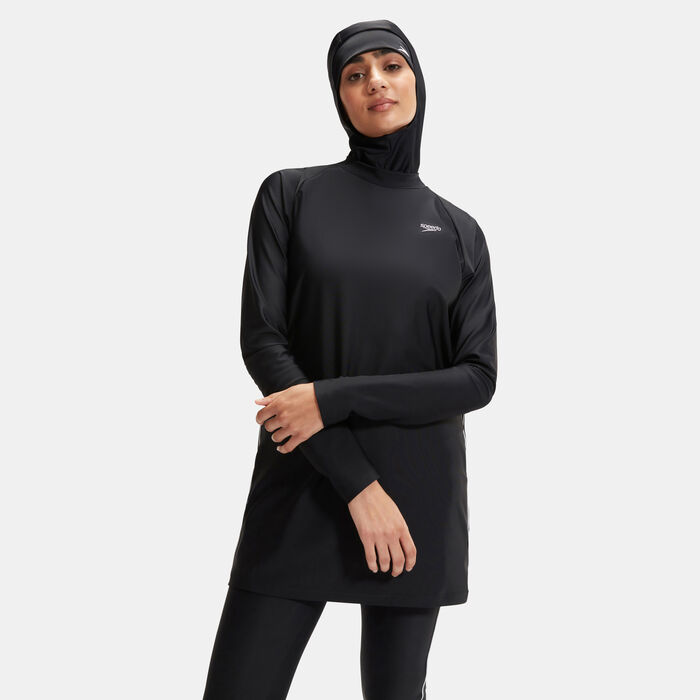Speedo Women's Modest 3-Piece Swimming Set Black image number 2