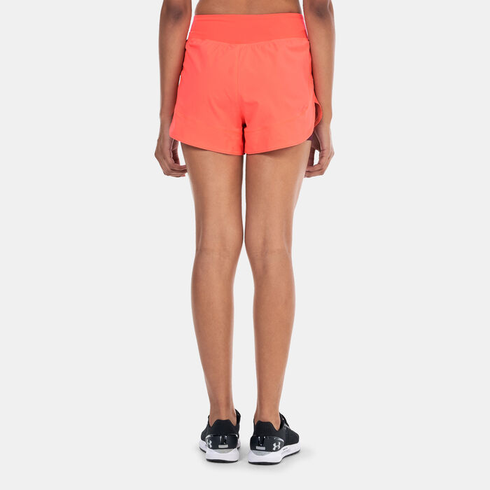 Under Armour Women's Flex Woven 2-in-1 Training Shorts Orange image number 1