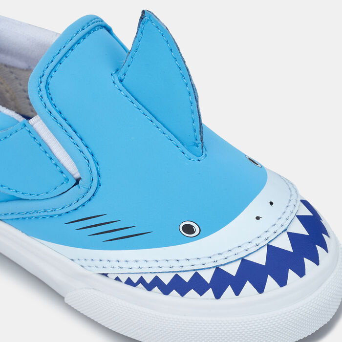 Vans Kids' Slip-On V Shark Shoe (Toddler) Blue Vans Kids' Slip-On V Shark Shoe (Toddler) Blue image number 4