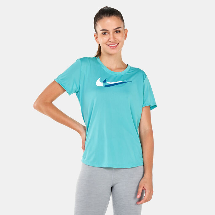 Nike Women's Dri-FIT Swoosh Run T-Shirt Green image number 0
