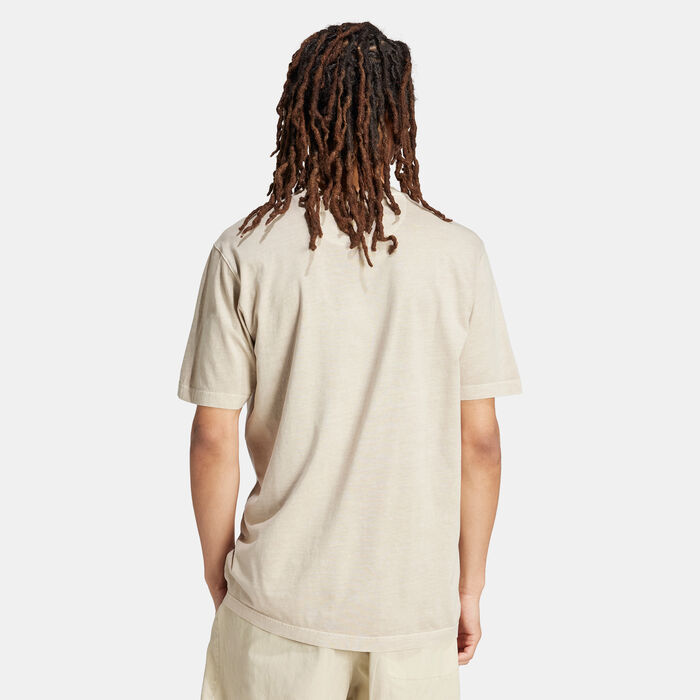 adidas Originals Men's Trefoil Essentials+ Dye Pocket T-Shirt Beige adidas Originals Men's Trefoil Essentials+ Dye Pocket T-Shirt Beige image number 1