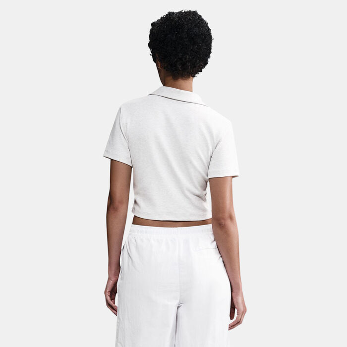 Nike Women's Sportswear Essential Polo Shirt White Nike Women's Sportswear Essential Polo Shirt White image number 1