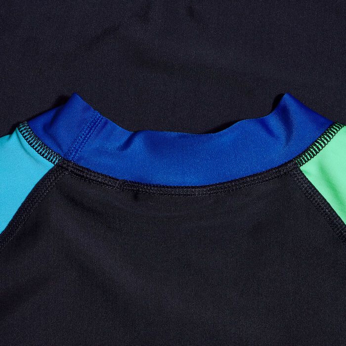 Speedo Kids' Colourblock Rashguard and Jammers Set Black Speedo Kids' Colourblock Rashguard and Jammers Set Black image number 4