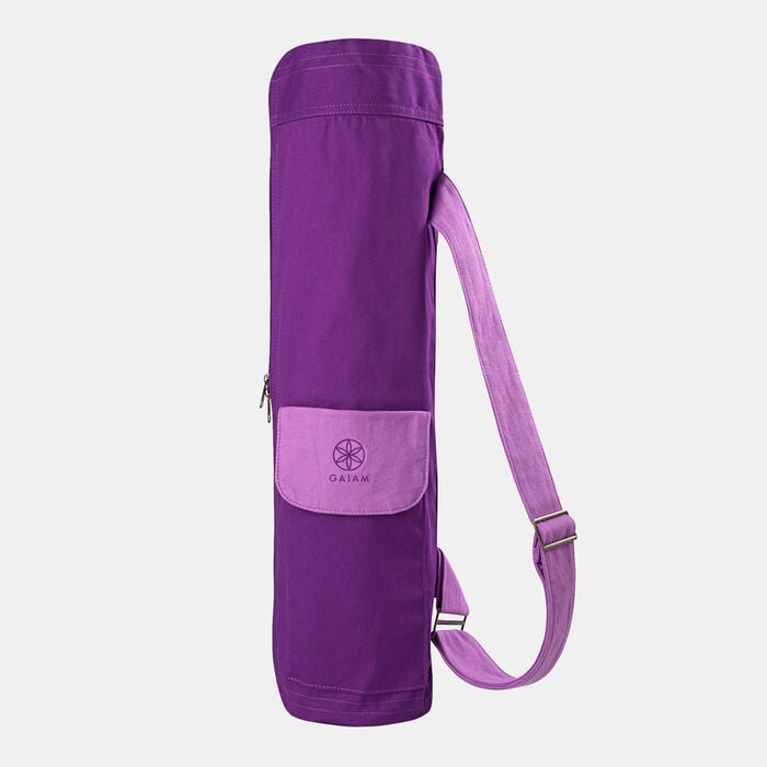 Gaiam Sparkling Grape Yoga Mat Bag Black Gaiam Sparkling Grape Yoga Mat Bag Black image number 0