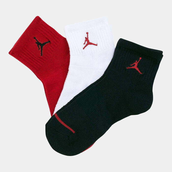 Jordan Kids' Jumpman Quarter Socks (3 Pack) Red Jordan Kids' Jumpman Quarter Socks (3 Pack) Red image number 0