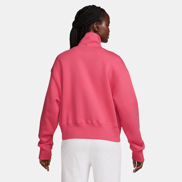 Nike Women's Sportswear Phoenix Fleece Track Jacket Pink Nike Women's Sportswear Phoenix Fleece Track Jacket Pink image number 1
