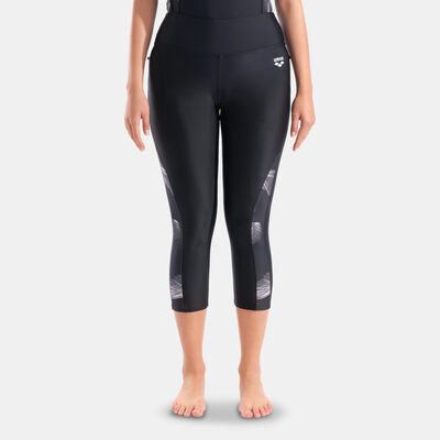 Arena Women's Modesty 3/4 Swimming Leggings Black Arena Women's Modesty 3/4 Swimming Leggings Black