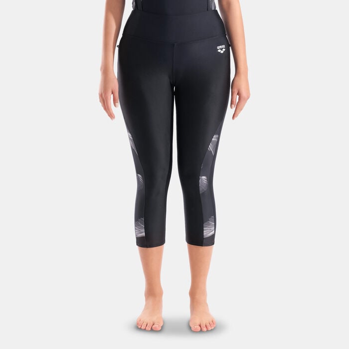 Arena Women's Modesty 3/4 Swimming Leggings Black Arena Women's Modesty 3/4 Swimming Leggings Black image number 0