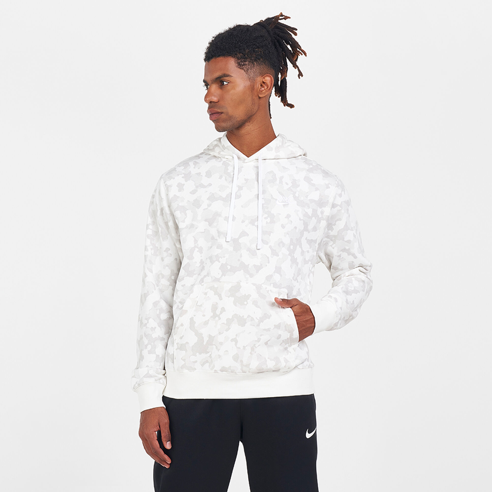 Nike white hotsell camo hoodie