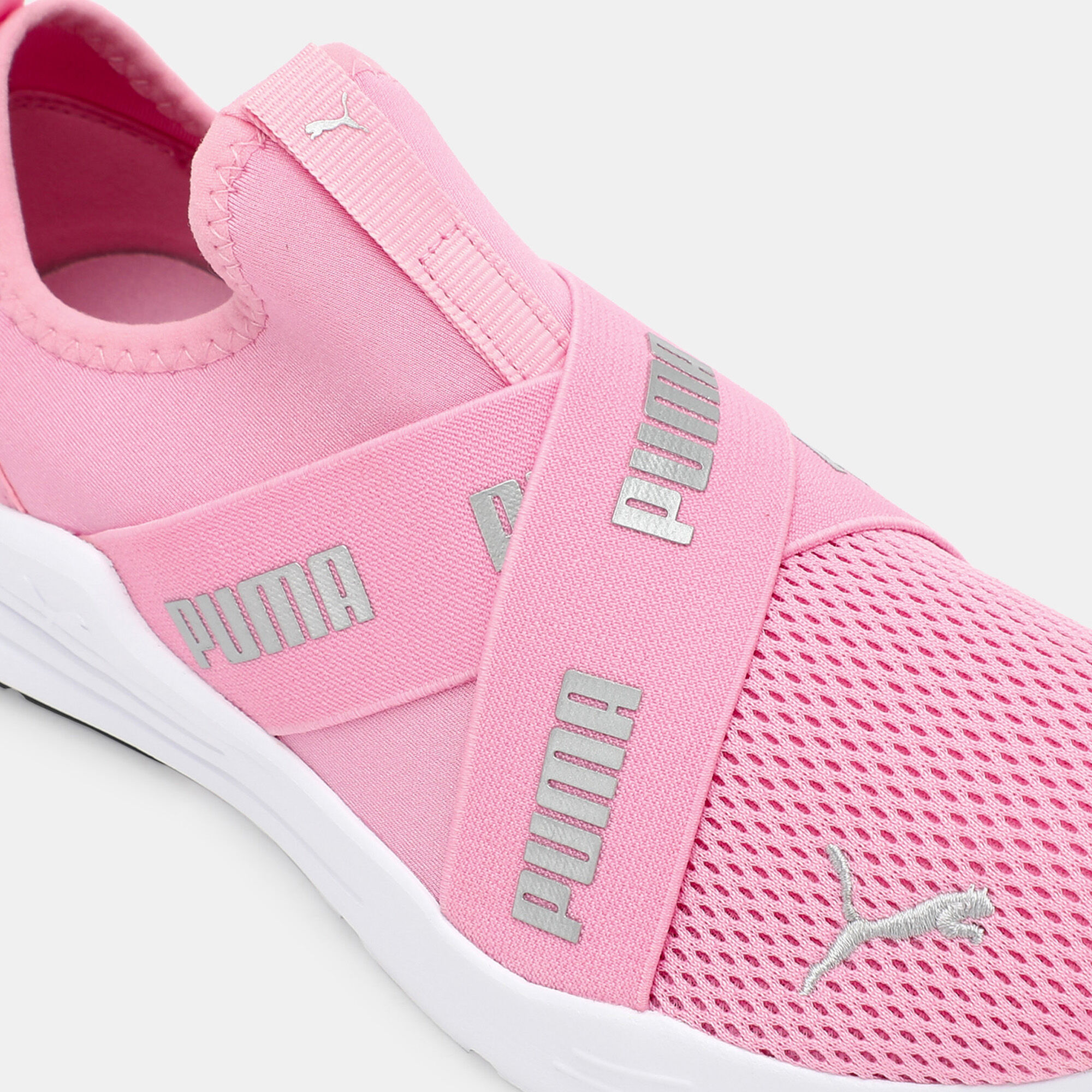 Puma slip ons pink kids discount