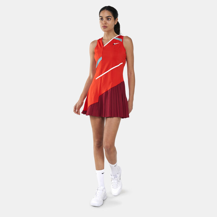 Nike Women's Court Dri-FIT Dress Red image number 0