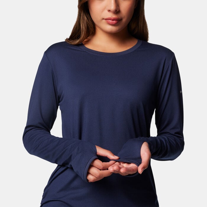 Columbia Women's Leslie Falls Hiking Top Blue Columbia Women's Leslie Falls Hiking Top Blue image number 3