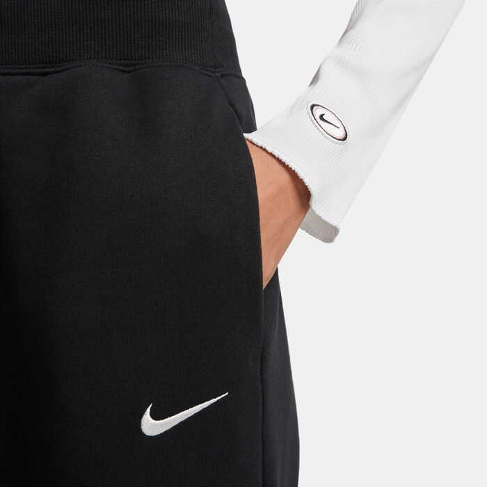Nike Women's Sportswear Phoenix Fleece Wide-Leg Sweatpants Black image number 4