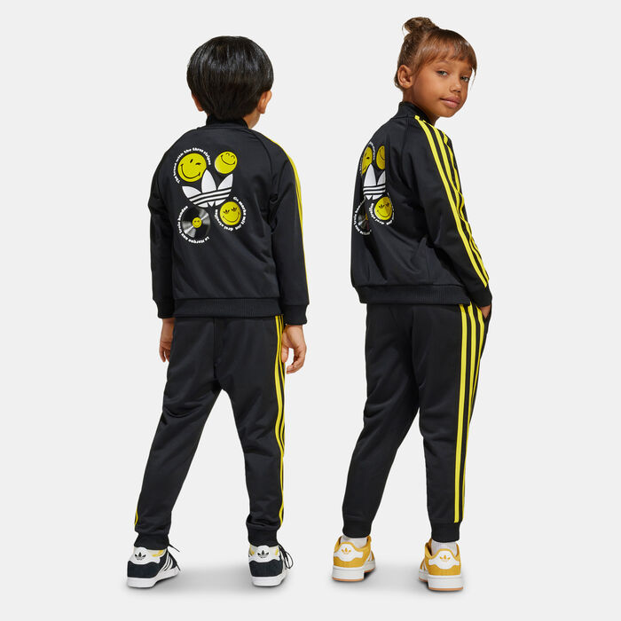 adidas Originals Kids' Smiley World SST Tracksuit Black adidas Originals Kids' Smiley World SST Tracksuit Black image number 3