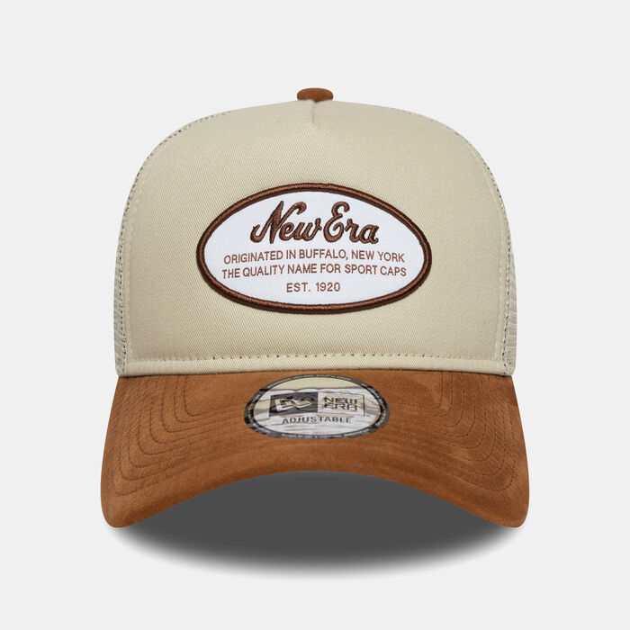 New Era Men's Oval Patch Camo Trucker Cap Beige New Era Men's Oval Patch Camo Trucker Cap Beige image number 0