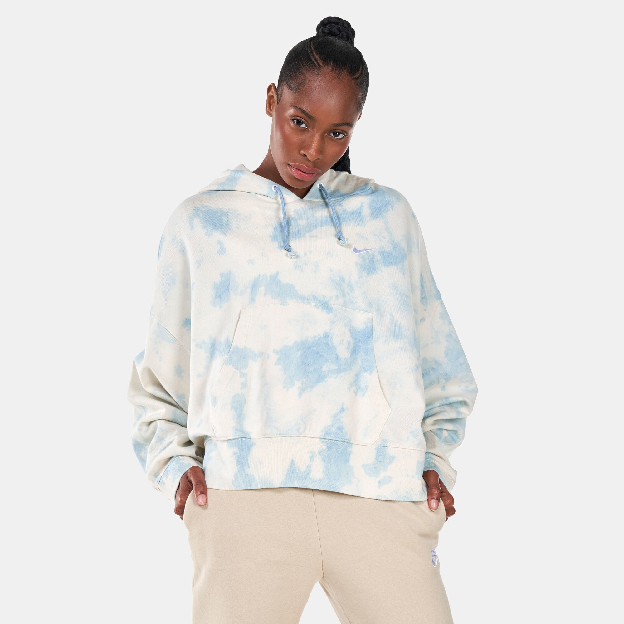 Women s Sportswear Washed Jersey Hoodie Blue Nike in KSA SSS