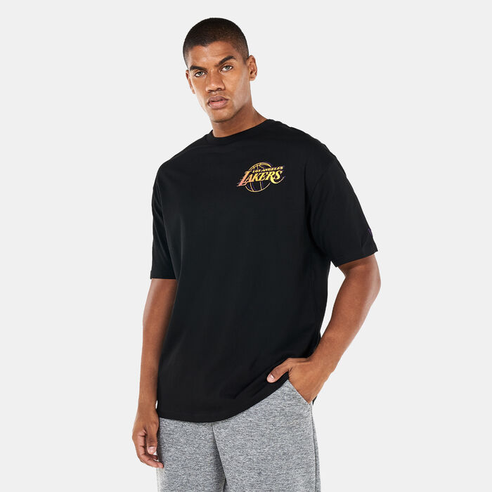 New Era Men's NBA LA Lakers Neon Fade T-Shirt Black New Era Men's NBA LA Lakers Neon Fade T-Shirt Black image number 0