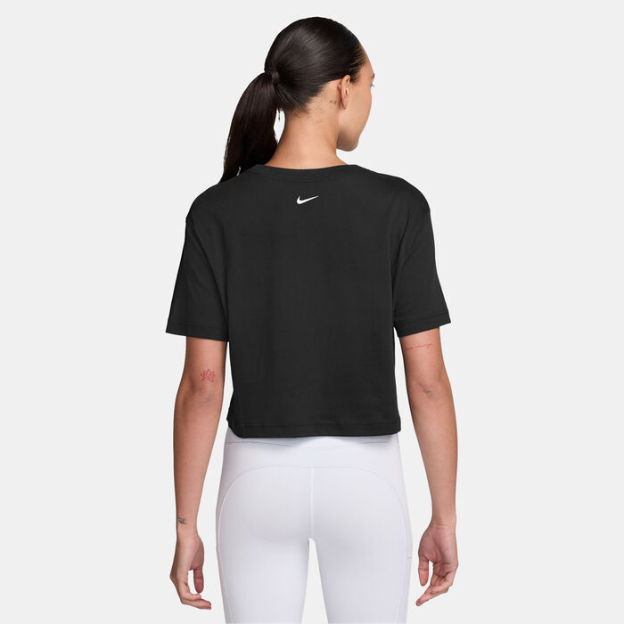 Nike Women's Pro Crop Top Black Nike Women's Pro Crop Top Black image number 1