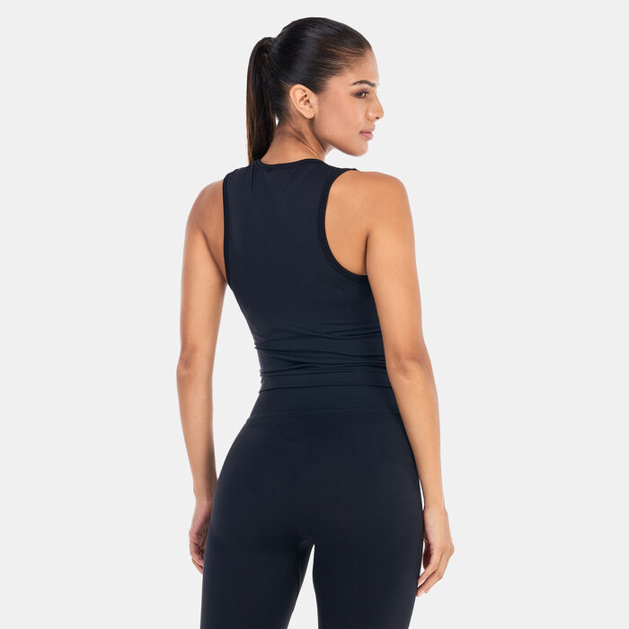 Under Armour Women's UA Train Seamless Tank Top Black Under Armour Women's UA Train Seamless Tank Top Black image number 1