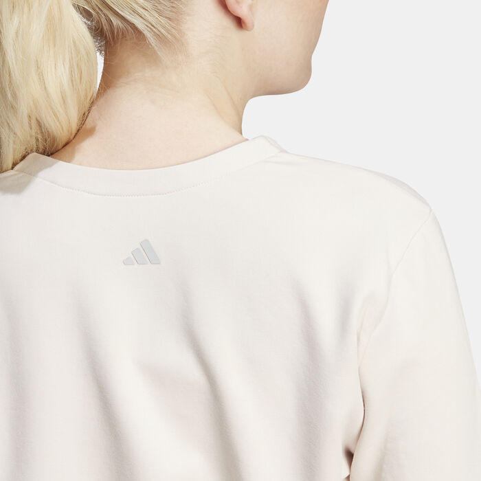 adidas Women's Yoga Cover-Up Training Top Beige adidas Women's Yoga Cover-Up Training Top Beige image number 3