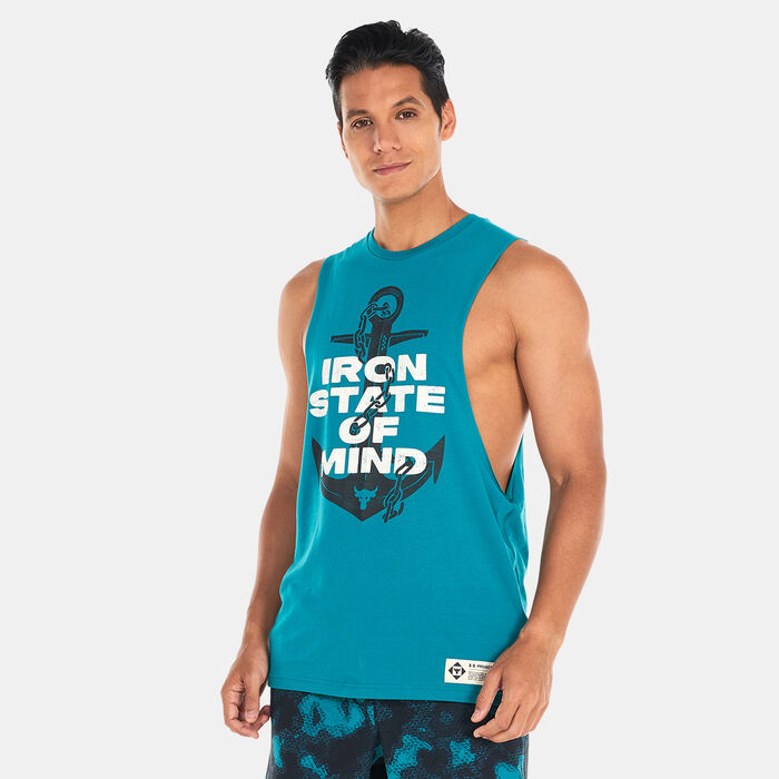 Under Armour Men's Project Rock Iron Muscle Tank Top Green Under Armour Men's Project Rock Iron Muscle Tank Top Green image number 0