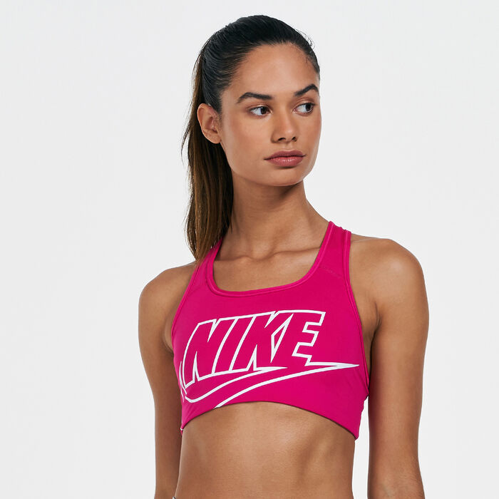 Nike Women's Swoosh Futura Sports Bra Pink image number 0