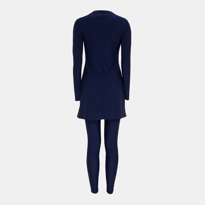 Nike Swim Women's Victory Swimming Tunic And Leggings Set Blue Nike Swim Women's Victory Swimming Tunic And Leggings Set Blue image number 1