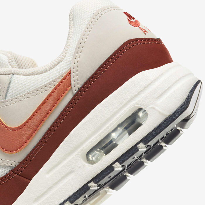 Nike Kids' Air Max 1 Shoes (Older Kids) Ivory image number 7