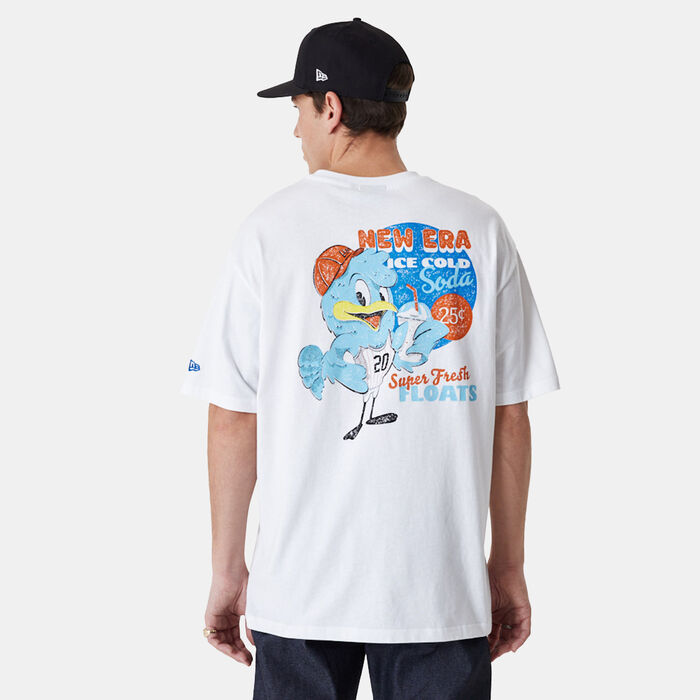 New Era Men's Oversized Character T-Shirt White New Era Men's Oversized Character T-Shirt White image number 1
