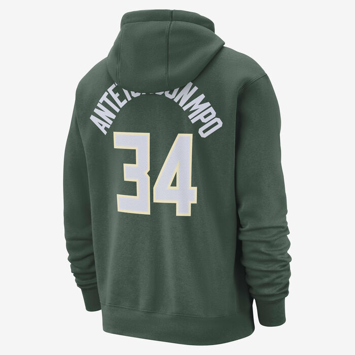 Nike Men's NBA Milwaukee Bucks Club Hoodie Green Nike Men's NBA Milwaukee Bucks Club Hoodie Green image number 1