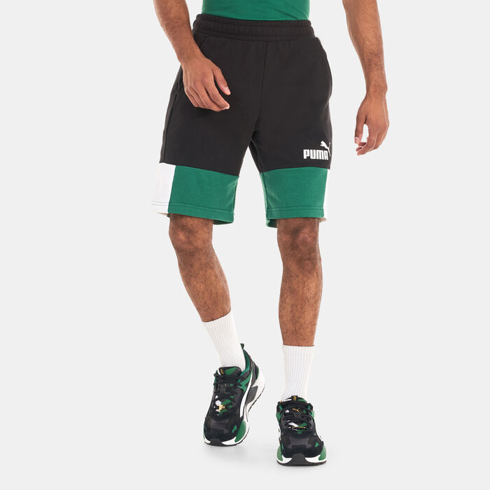 PUMA Men's Essentials+ Colourblock 10-inch Shorts Black PUMA Men's Essentials+ Colourblock 10-inch Shorts Black image number 0