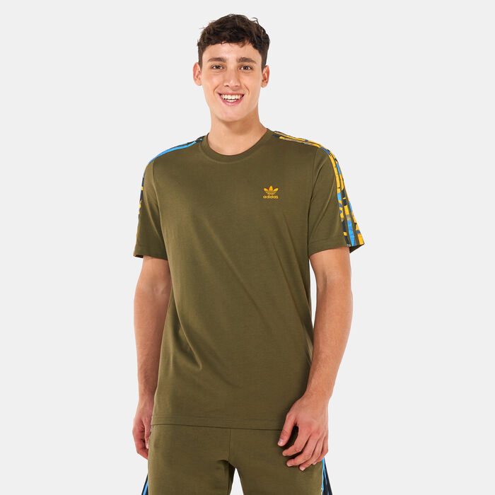 adidas Originals Men's 3-Stripes Camo T-Shirt Green adidas Originals Men's 3-Stripes Camo T-Shirt Green image number 0